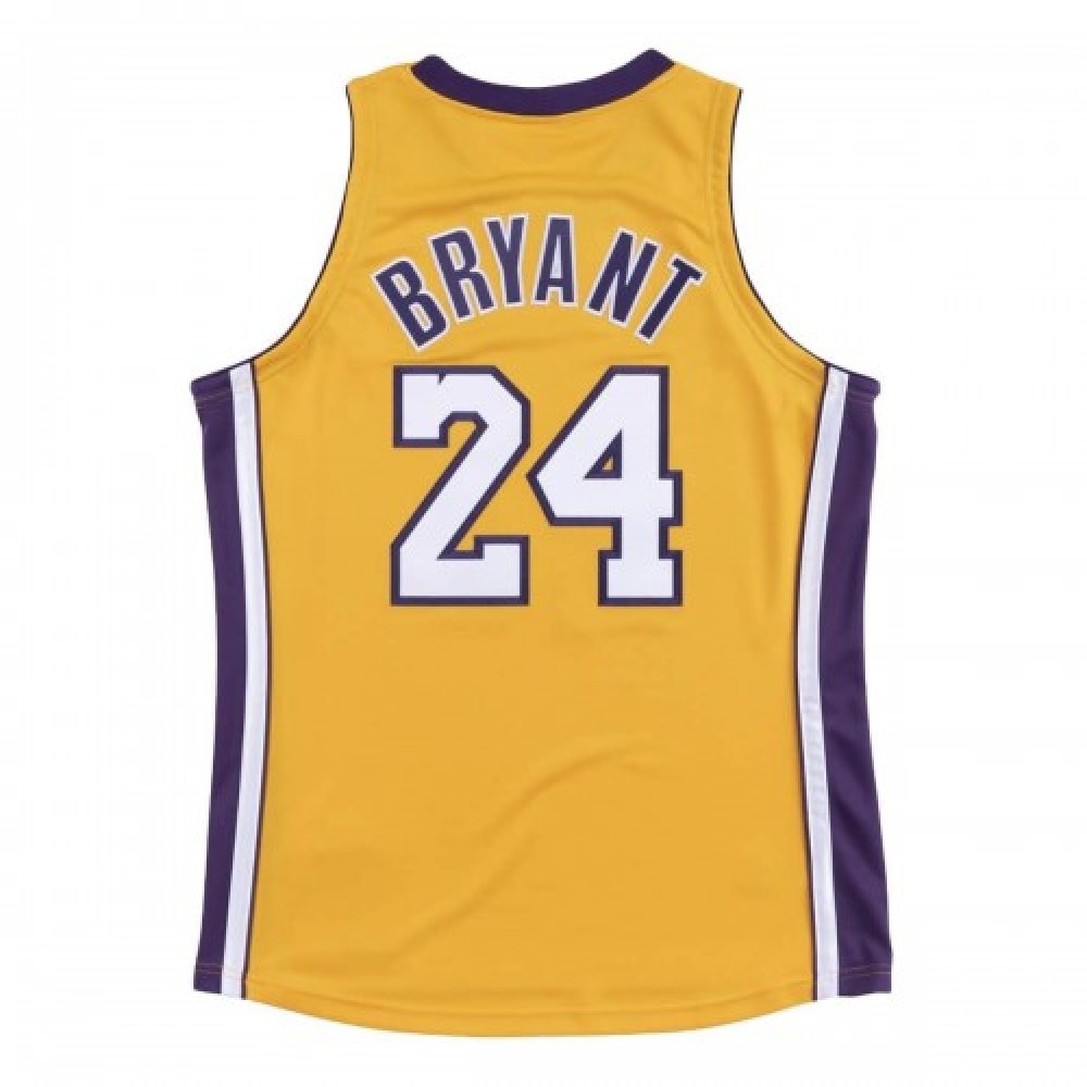 Men's Los Angeles Lakers Finals Kobe Bryant #24 Yellow 08-09 Hardwood Classics Jersey-Pro Kit Vault | Brand New 26/27 Sports Jerseys
